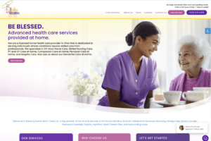 Home Care Website Development for Blessing Home Health Care in Cincinnati Ohio by Approved Senior Network